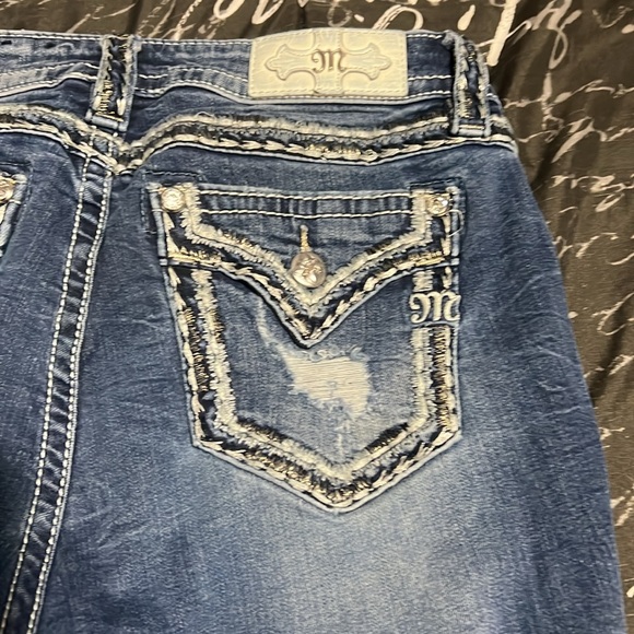 Miss Me Jeans Mid Rise Easy Crop 29 medium wash - Picture 16 of 16